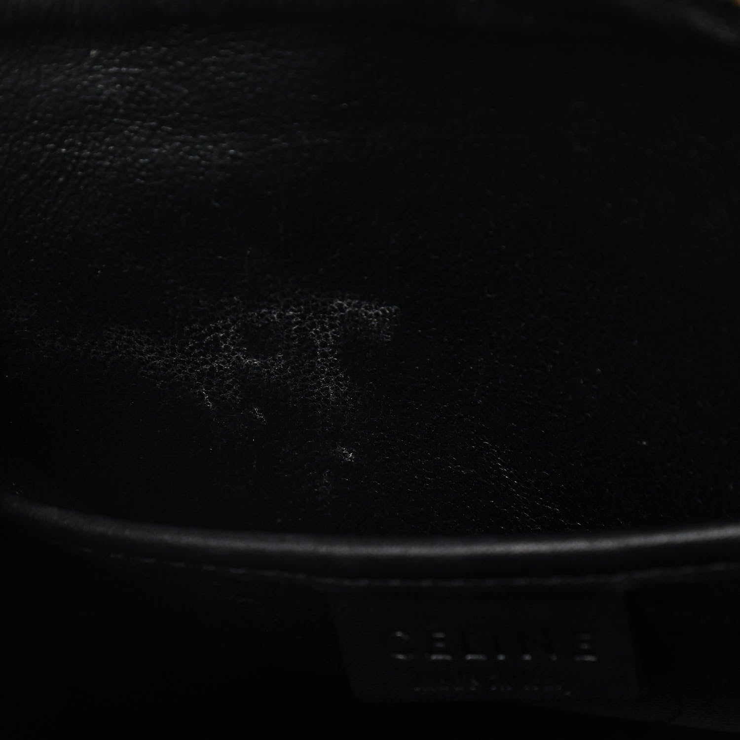 Celine Bullhide Calfskin Nubuck Bi-Color Nano Luggage Black White 8 of 12