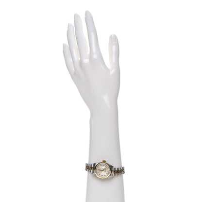Rolex Stainless Steel 18K Yellow Gold Diamond 26mm Oyster Perpetual Datejust Watch Silver Jubilee 69173 2 of 7