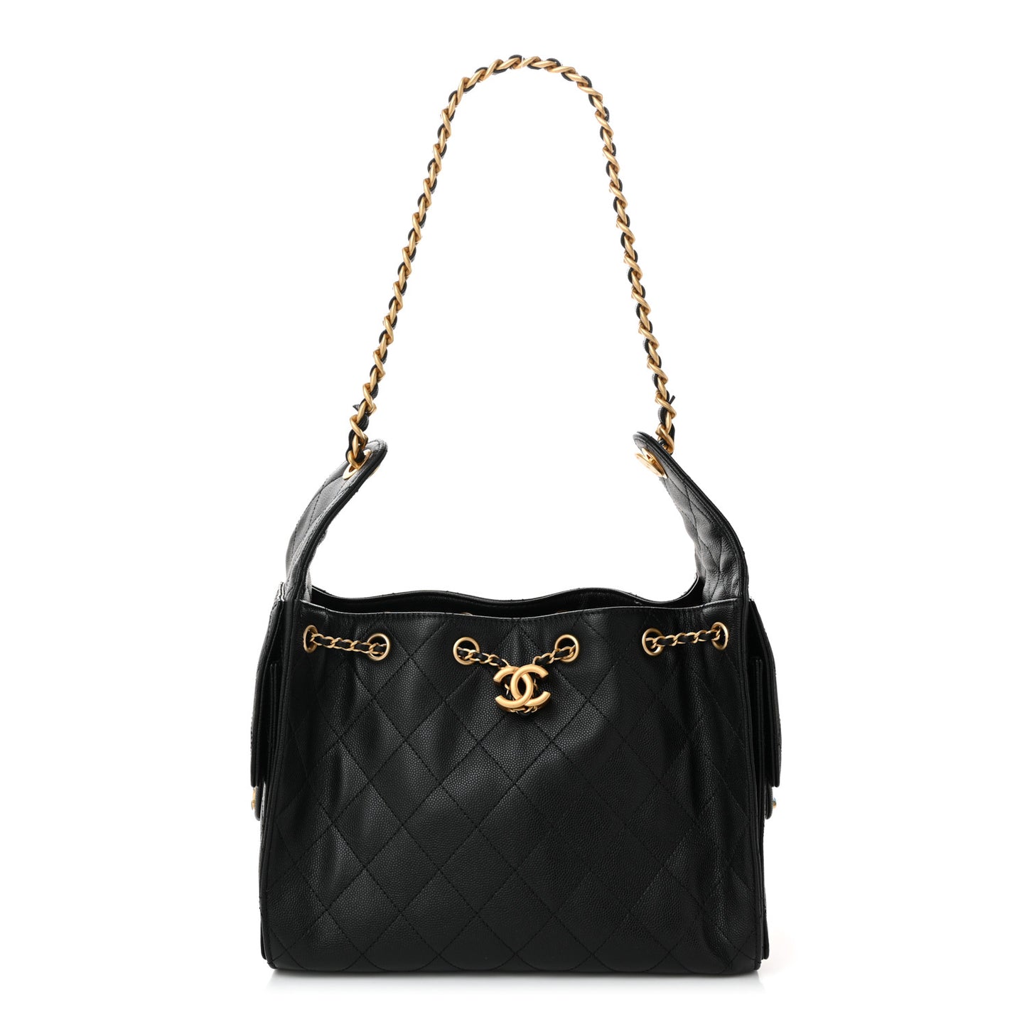 Caviar Quilted Small Chanel 25 Handbag Black