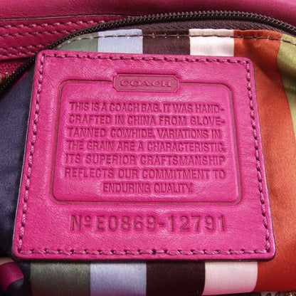 FASHIONPHILE COACHLeatherPEYTONLargeFuchsia12791 8 of 8