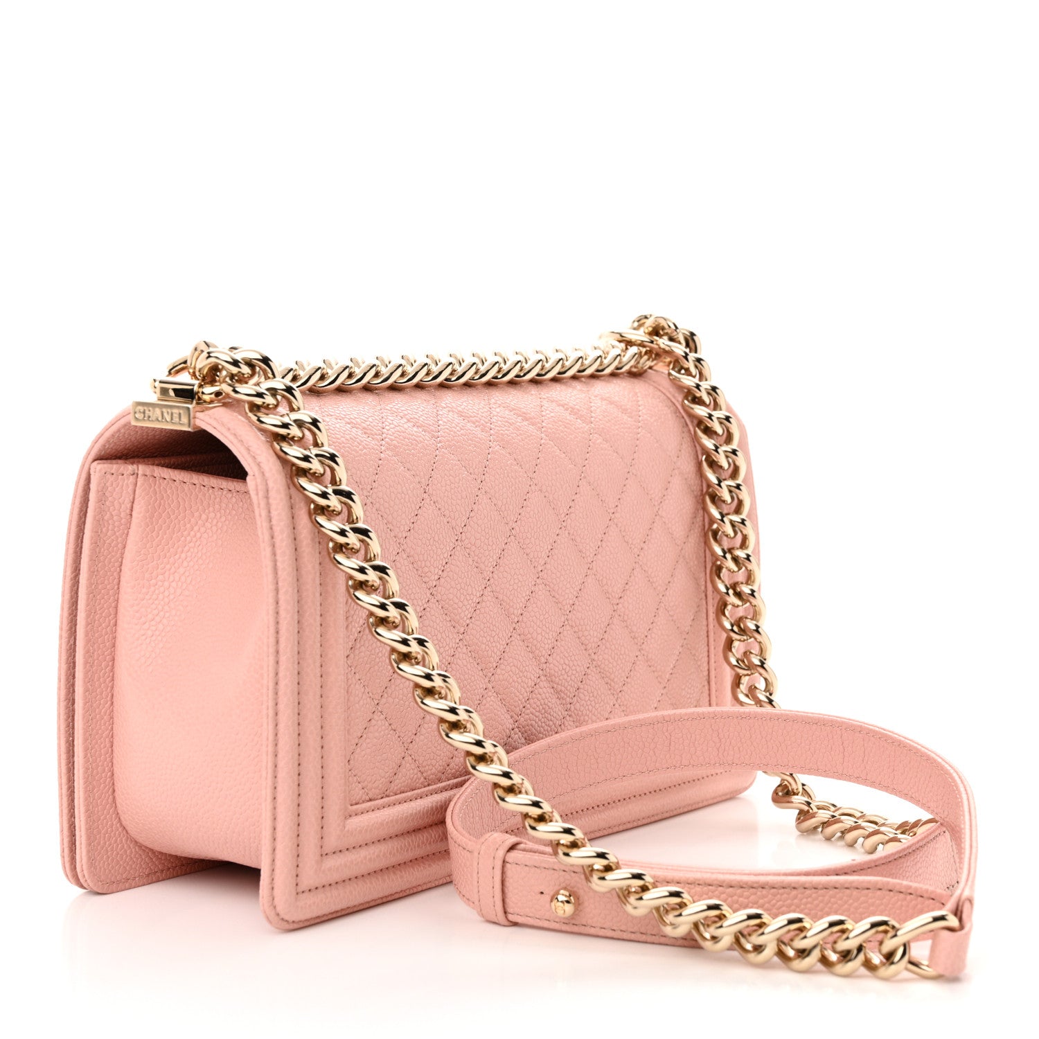Chanel Caviar Quilted Medium Boy Flap Light Pink 3 of 11