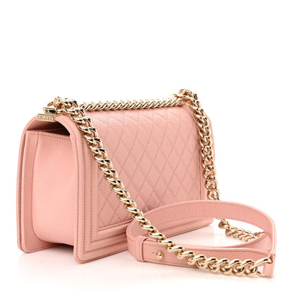 Chanel Caviar Quilted Medium Boy Flap Light Pink 3 of 11