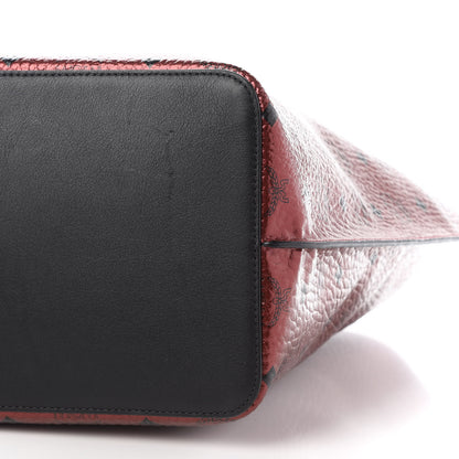 MCM Metallic Visetos Shopper Tote Scooter Red 6 of 11