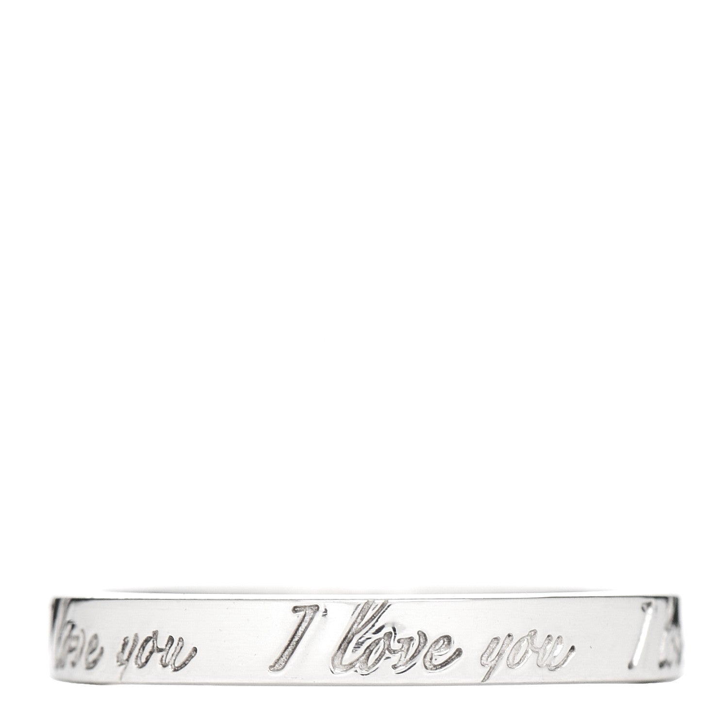 Tiffany Sterling Silver I Love You Band Ring 53 6.25 3 of 4