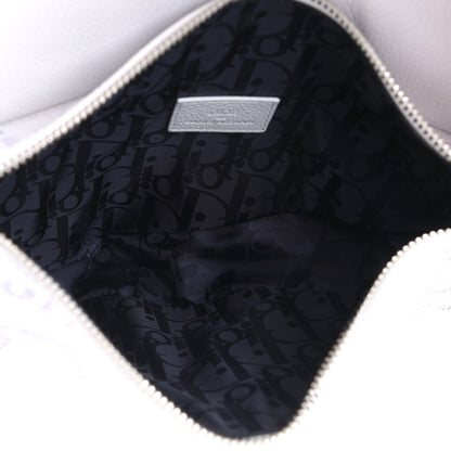 Christian Dior X DANIEL ARSHAM Grained Calfskin Newspaper Print Saddle Bag White 4 of 8
