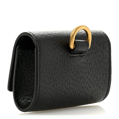 Gucci Calfskin Boar Effect GG Marmont AirPods Pro Case Black 3 of 6