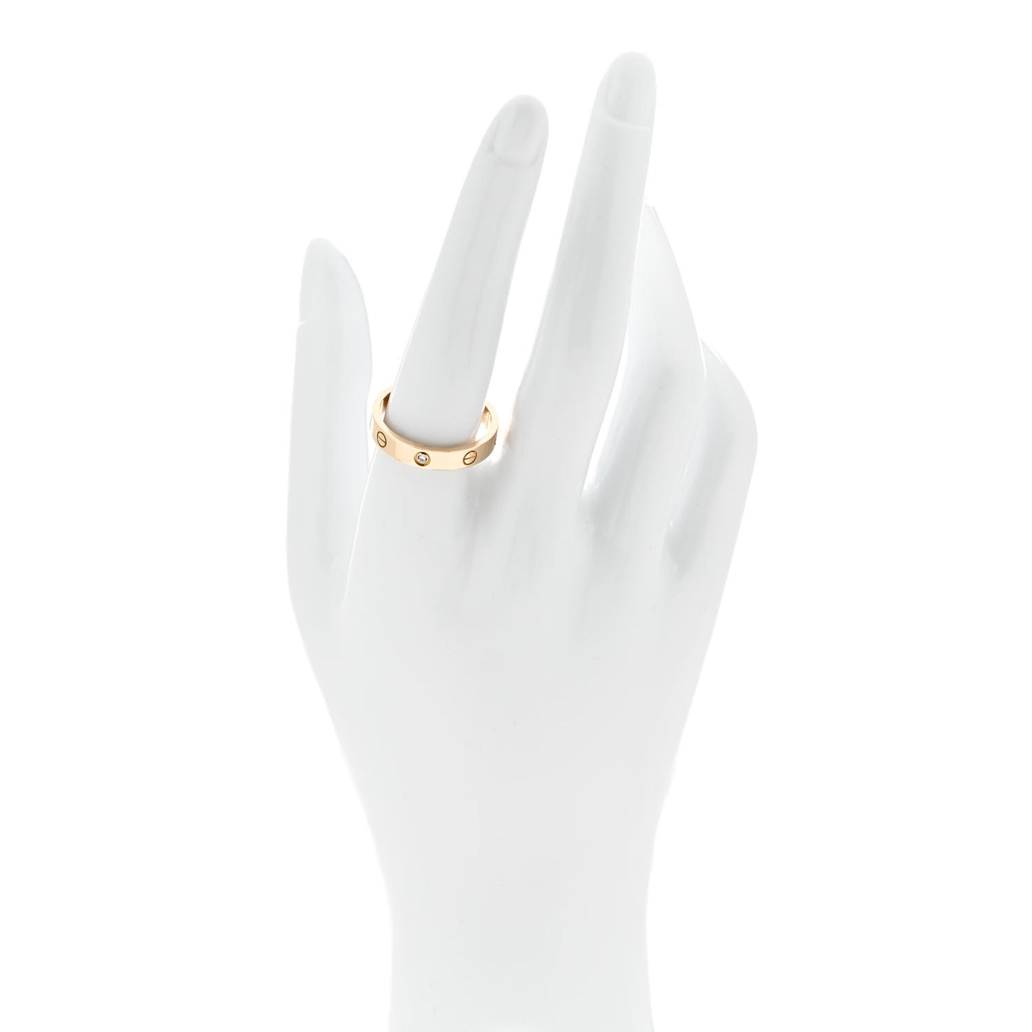 18K Yellow Gold Diamond 4mm LOVE Wedding Band Ring 60 9.25