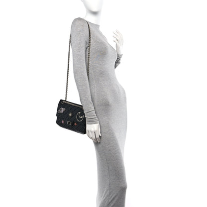 Chanel Aged Calfskin Space Charms 2.55 Reissue 225 Flap Black 2 of 10