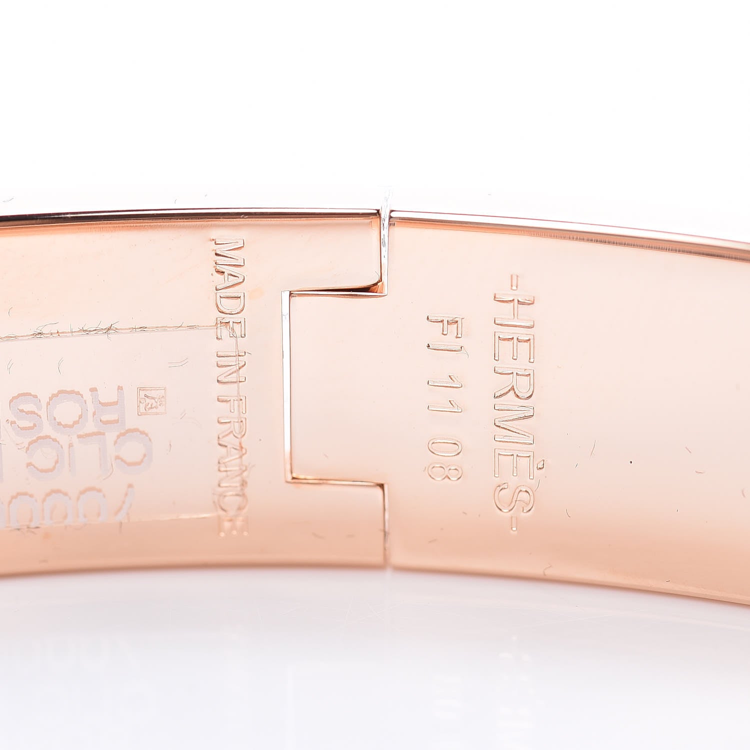 Hermes Enamel Narrow Clic Clac H Bracelet PM Rose Candeur 4 of 5