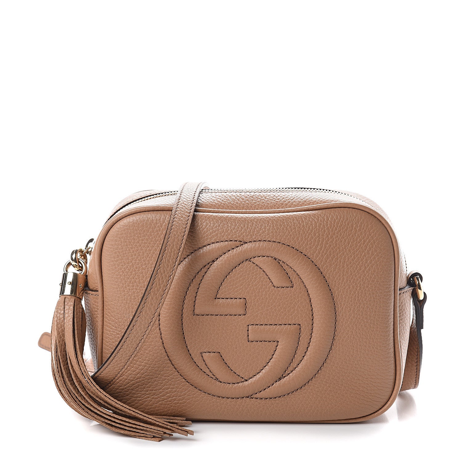 Gucci Pebbled Calfskin Small Soho Disco Bag Rose Beige 1 of 7