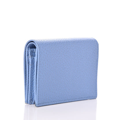 Gucci Dollar Calfskin GG Marmont Card Case Clear Sky Blue 3 of 8