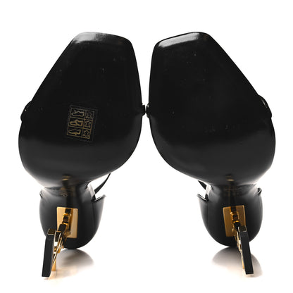 Saint Laurent Patent Calfskin Opyum 110 Sandals 41 Black Gold 5 of 9