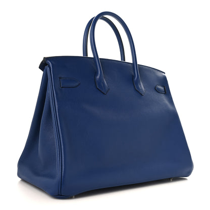 Hermes Taurillon Novillo Sea Surf Birkin 35 Bleu Saphir 2 of 11