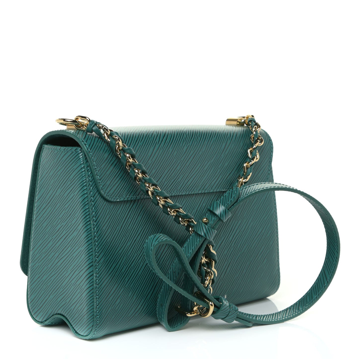Epi Twist Shoulder Bag MM Emeraude