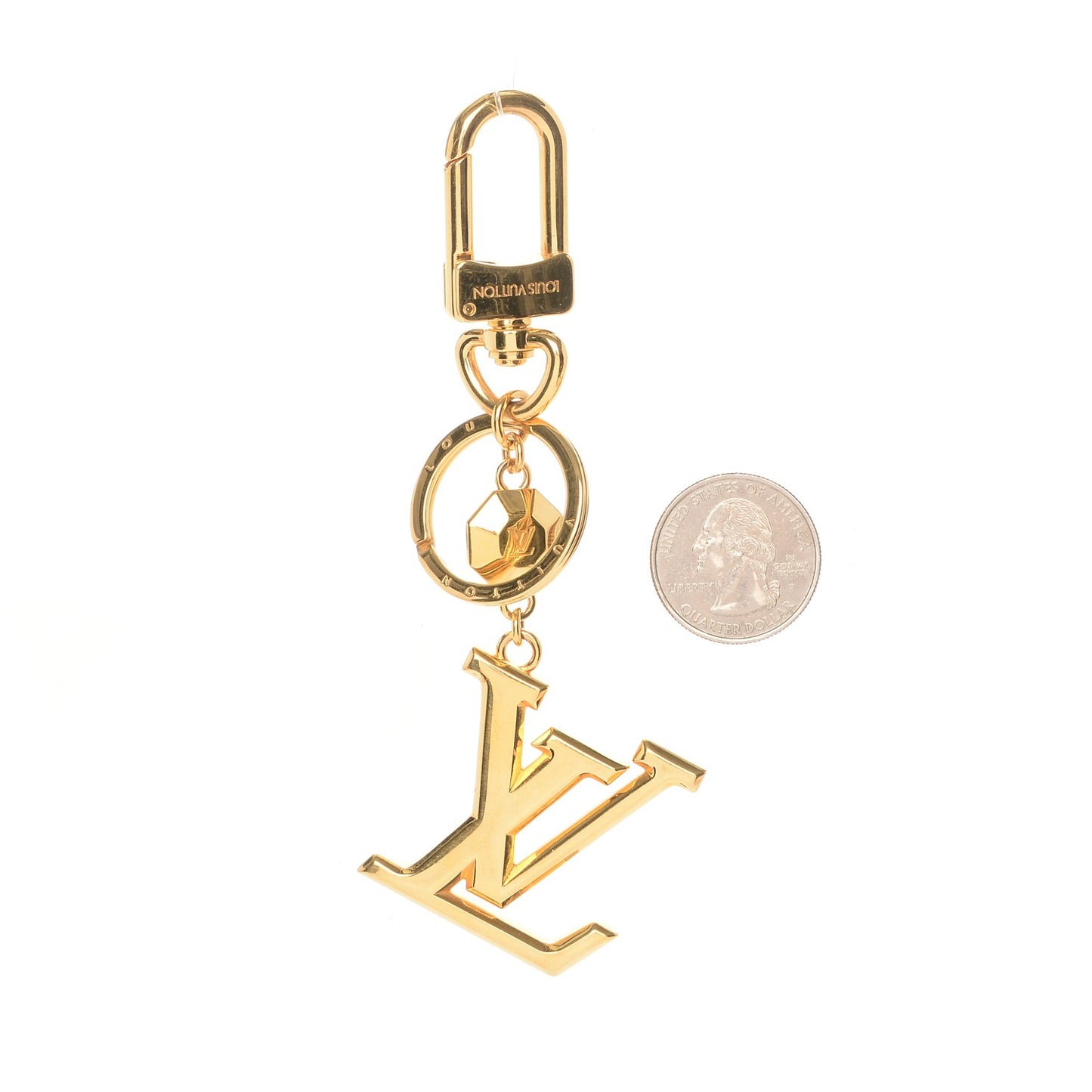 LV Facettes Bag Charm Key Holder Gold