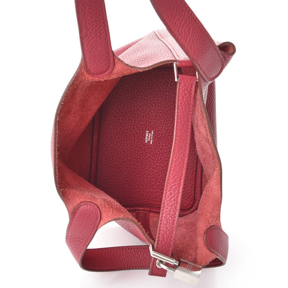 Hermes Taurillon Clemence Picotin Lock 18 PM Rubis 5 of 8