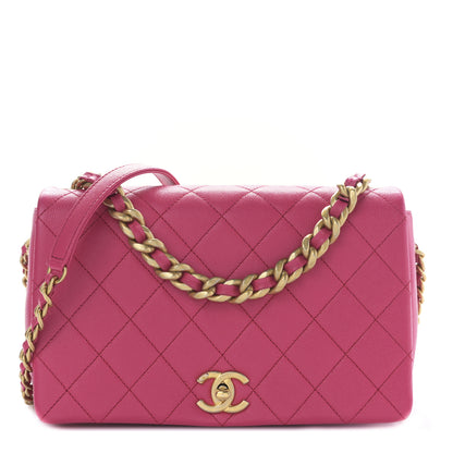 Chanel Caviar Quilted Medium Fashion Therapy Flap Bag Pink 1 of 9