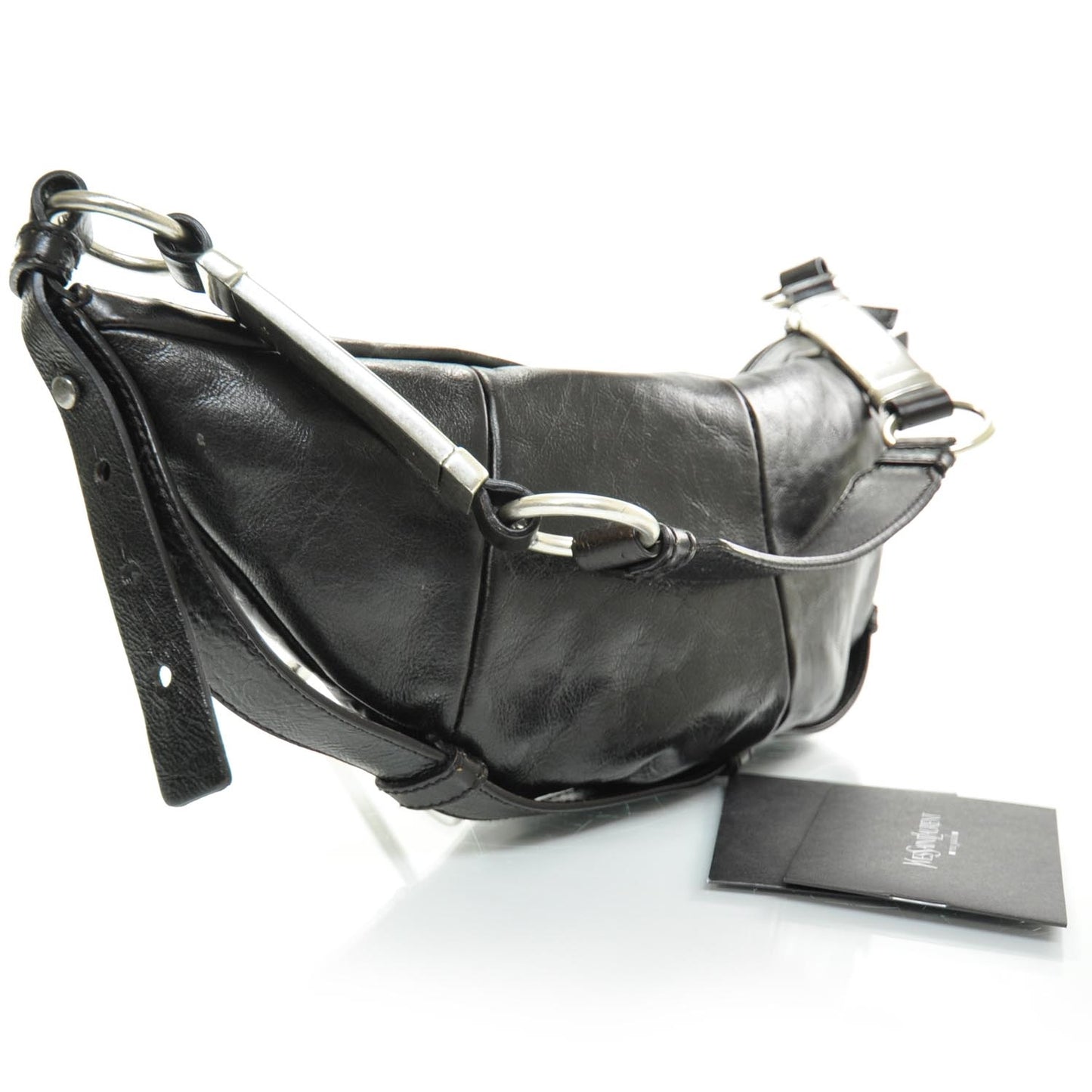 Leather Small Hobo Dark Brown