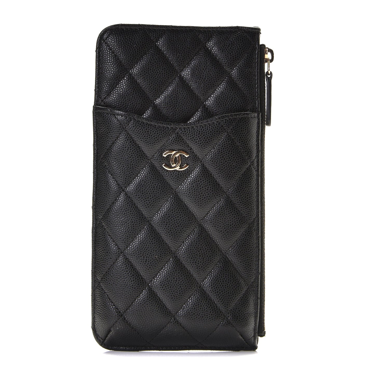Caviar Quilted Classic iPhone Pouch Black
