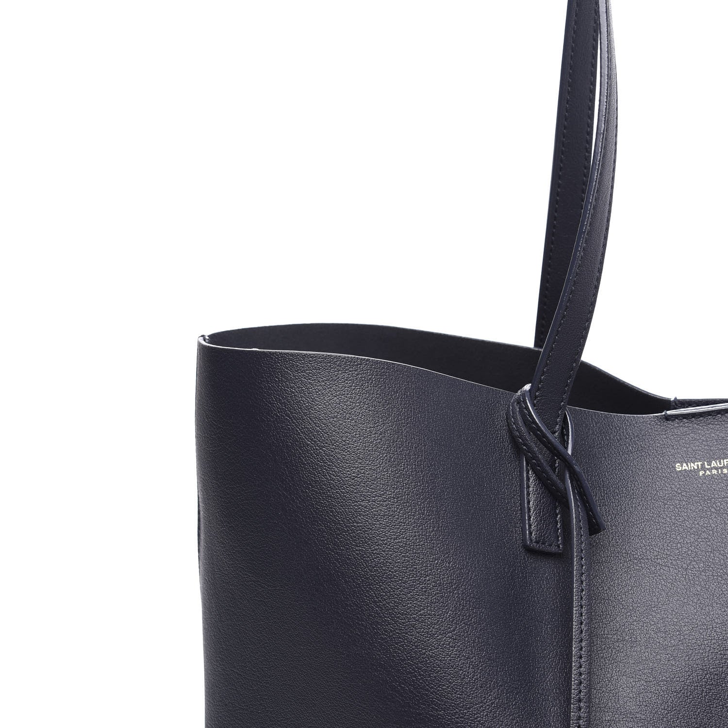 Saint Laurent Calfskin Large Shopping Tote Black 12 of 13