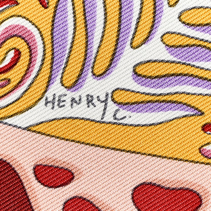 Hermes Silk La Legende Du Poisson Corail Scarf 90 6 of 6