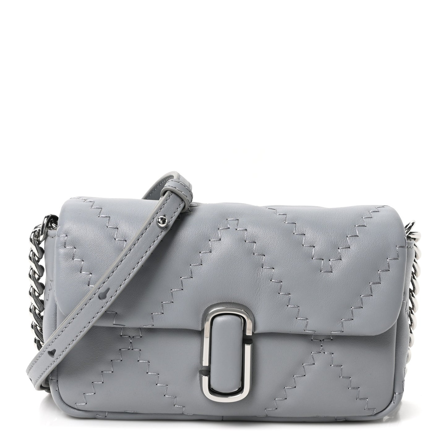 Calfskin Quilted The J Marc Shoulder Bag Wolf Grey