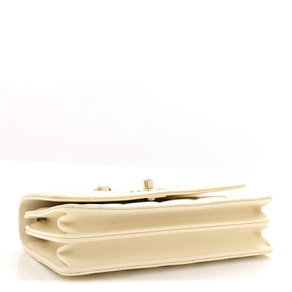 Chanel Lambskin Quilted Trendy CC Dual Handle Clutch With Chain Light Beige 4 of 12