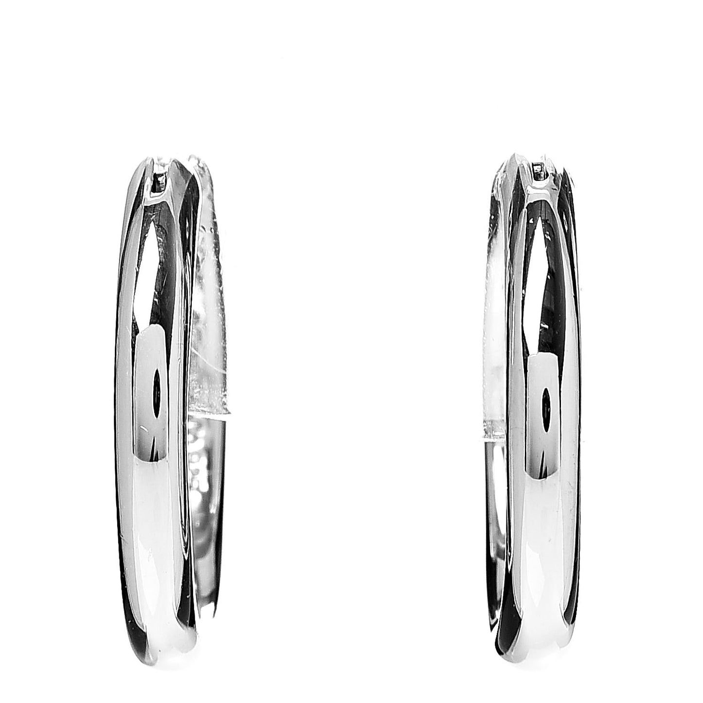 Sterling Silver Cushion Hoop Earrings