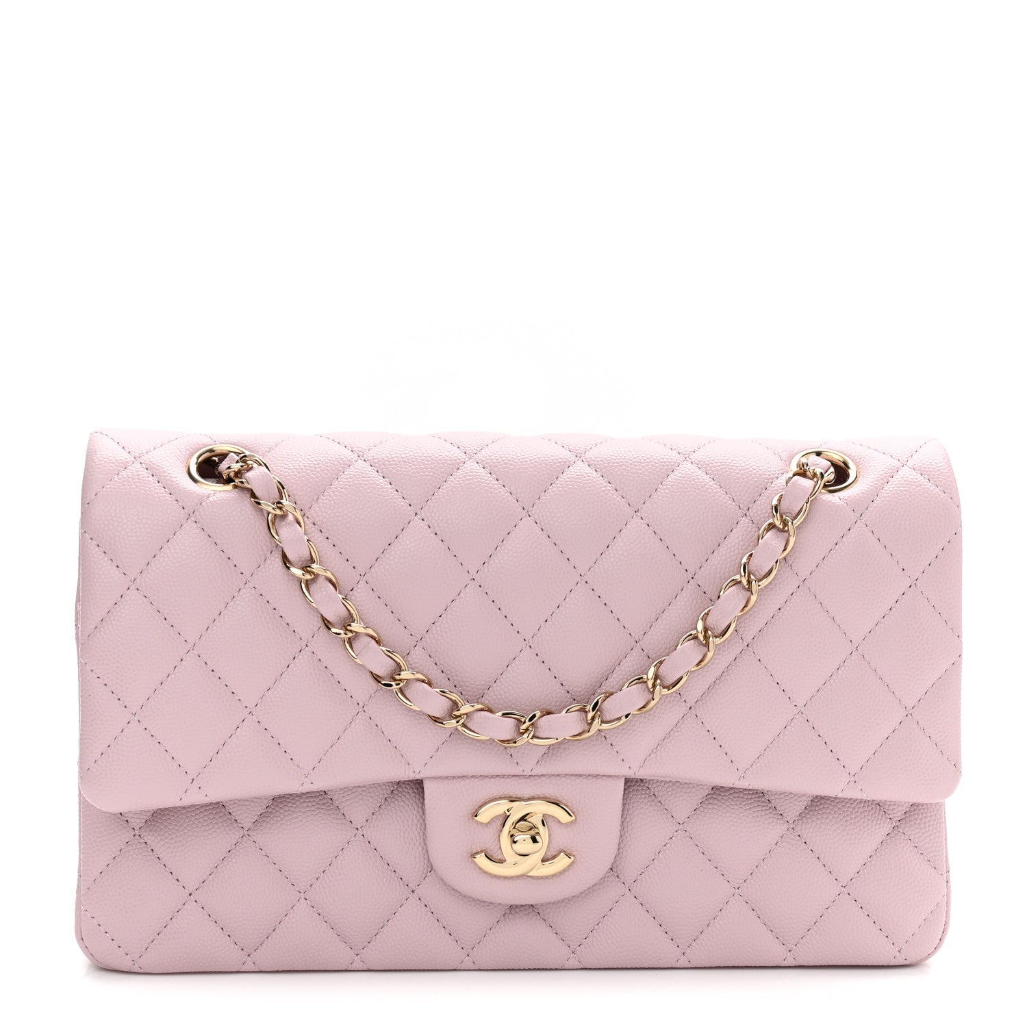 Chanel Caviar Quilted Medium Double Flap Light Pink 1 of 10