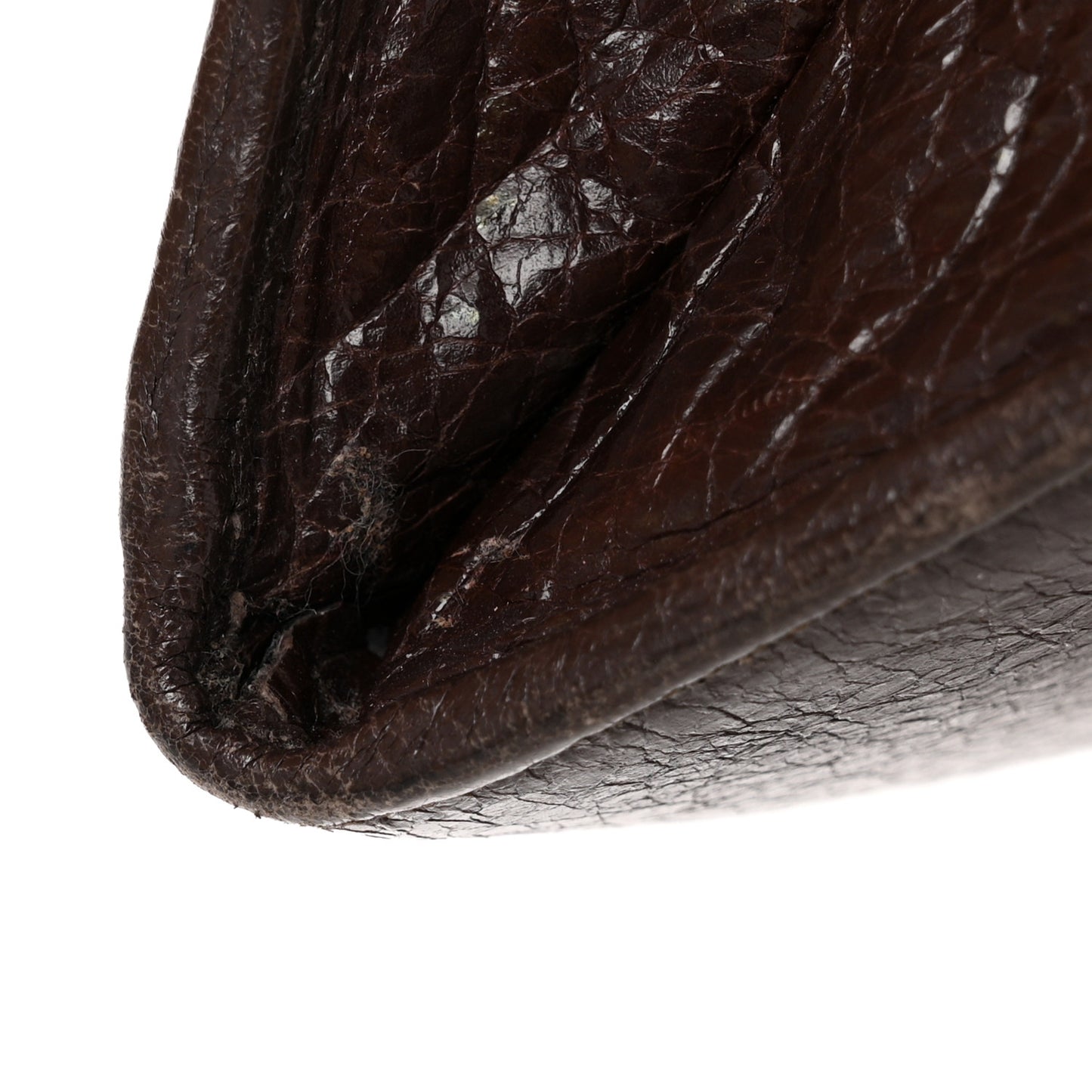 Agneau Classic Hardware Money Wallet Brown