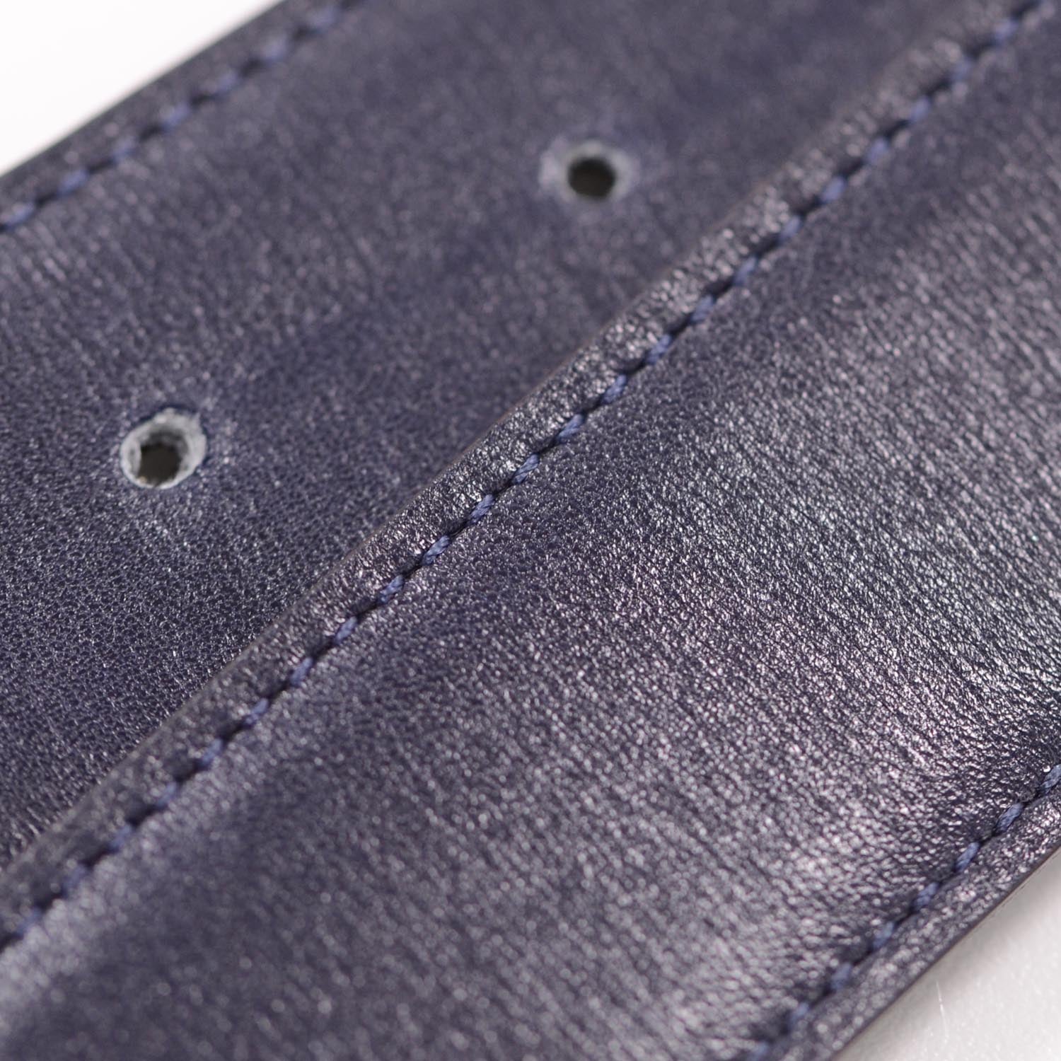 Hermes Clemence Box Reversible Belt Strap 90 Vert Caucase Bleu Indigo 3 of 6