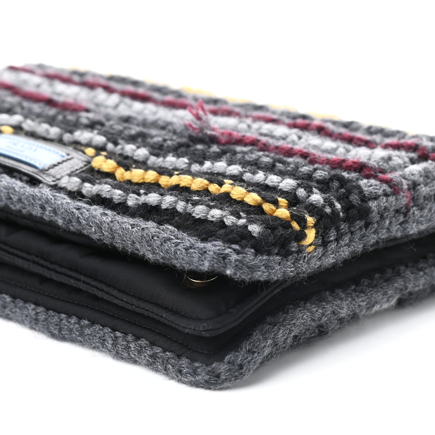 Prada Tweed Maglia Etiquette Flap Multicolor 8 of 8