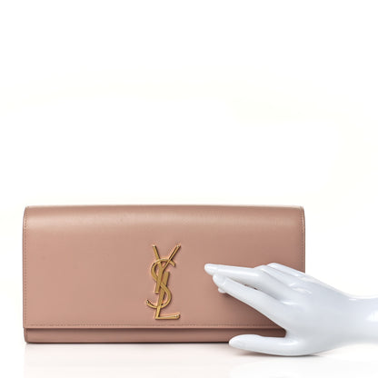 Saint Laurent Grain De Poudre Classic Monogram Cassandre Clutch Blush 2 of 11