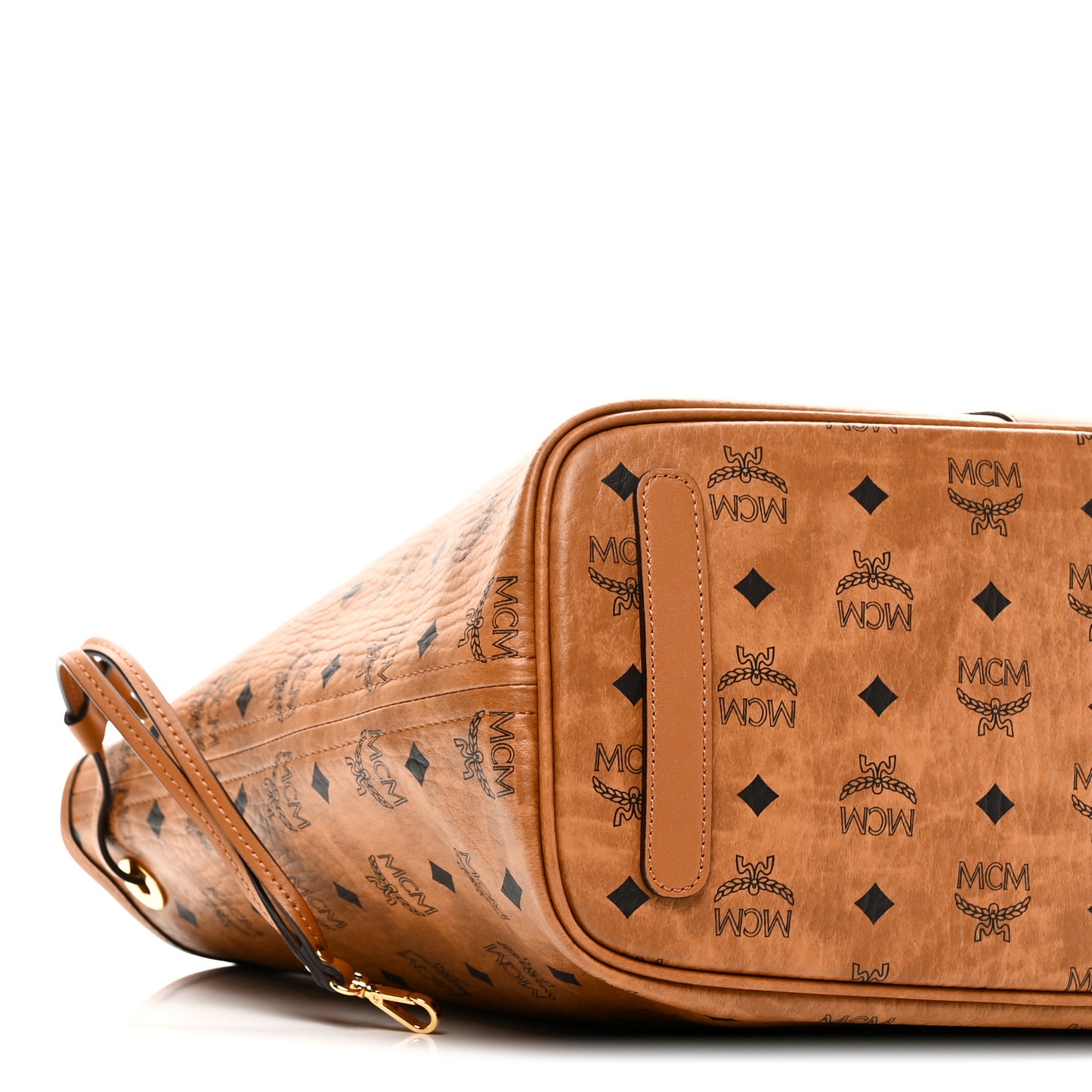 Visetos Medium Reversible Shopper Tote Cognac