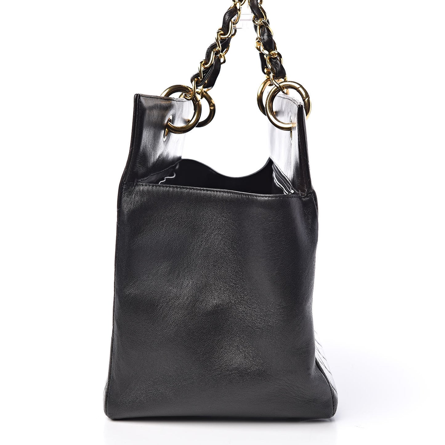 Lambskin Quilted Tote Black