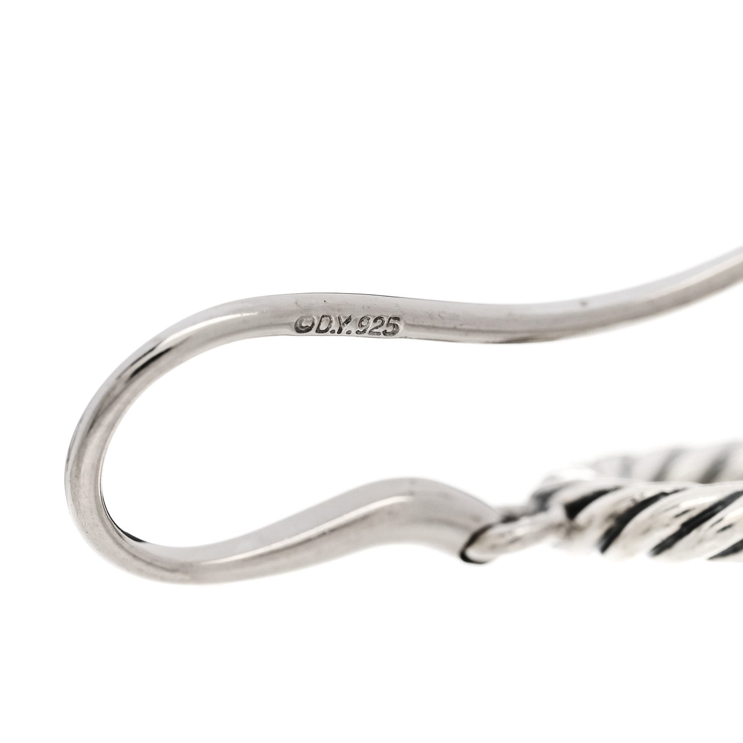 David Yurman Sterling Silver Cultured Pearl Infinity Drop Earrings 4 of 4