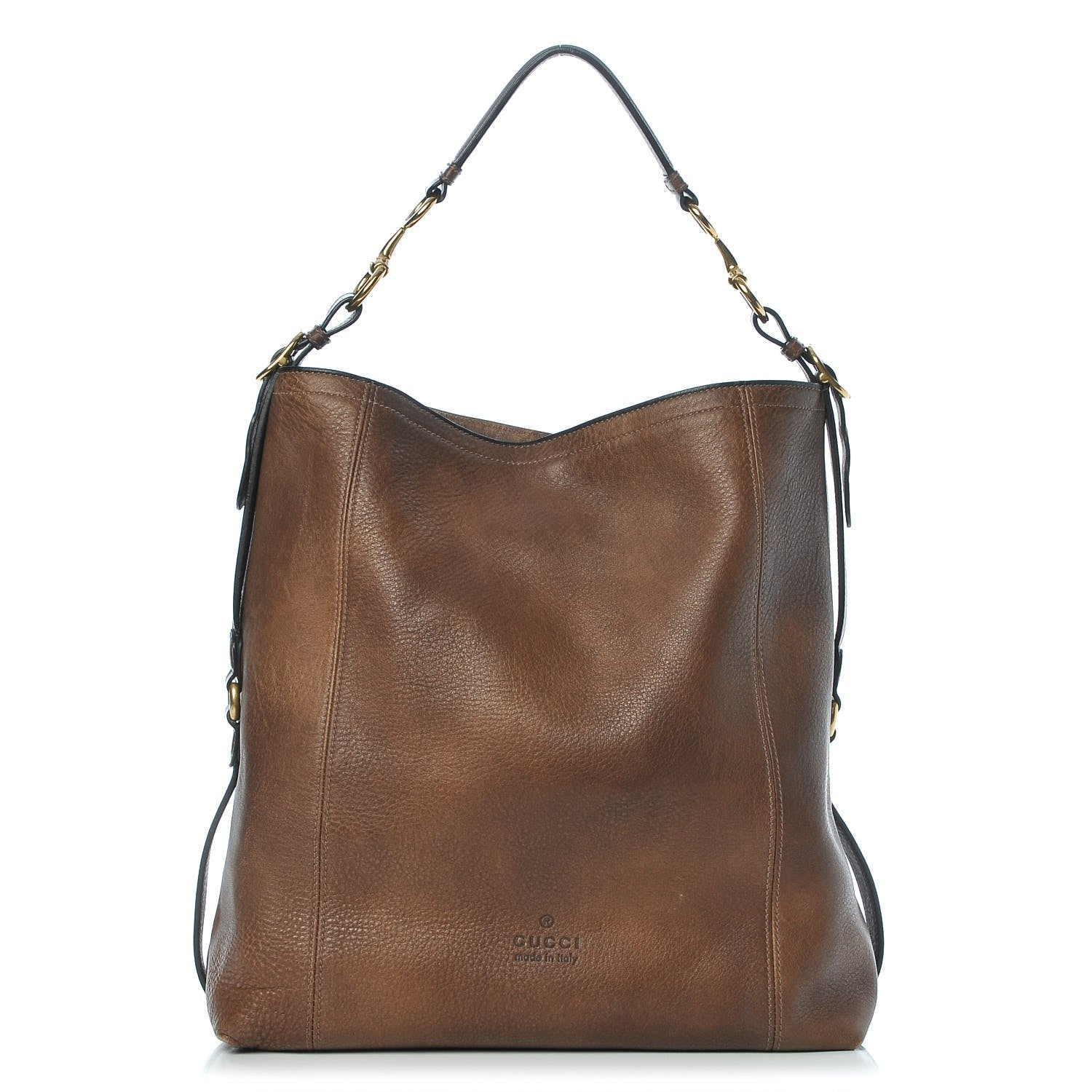 Gucci Calfskin Large Harness Hobo Maple Brown 1 of 13