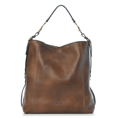 Gucci Calfskin Large Harness Hobo Maple Brown 1 of 13