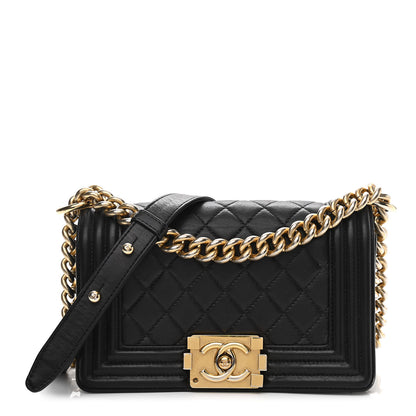 Chanel Lambskin Quilted Small Boy Flap Black 1 of 15