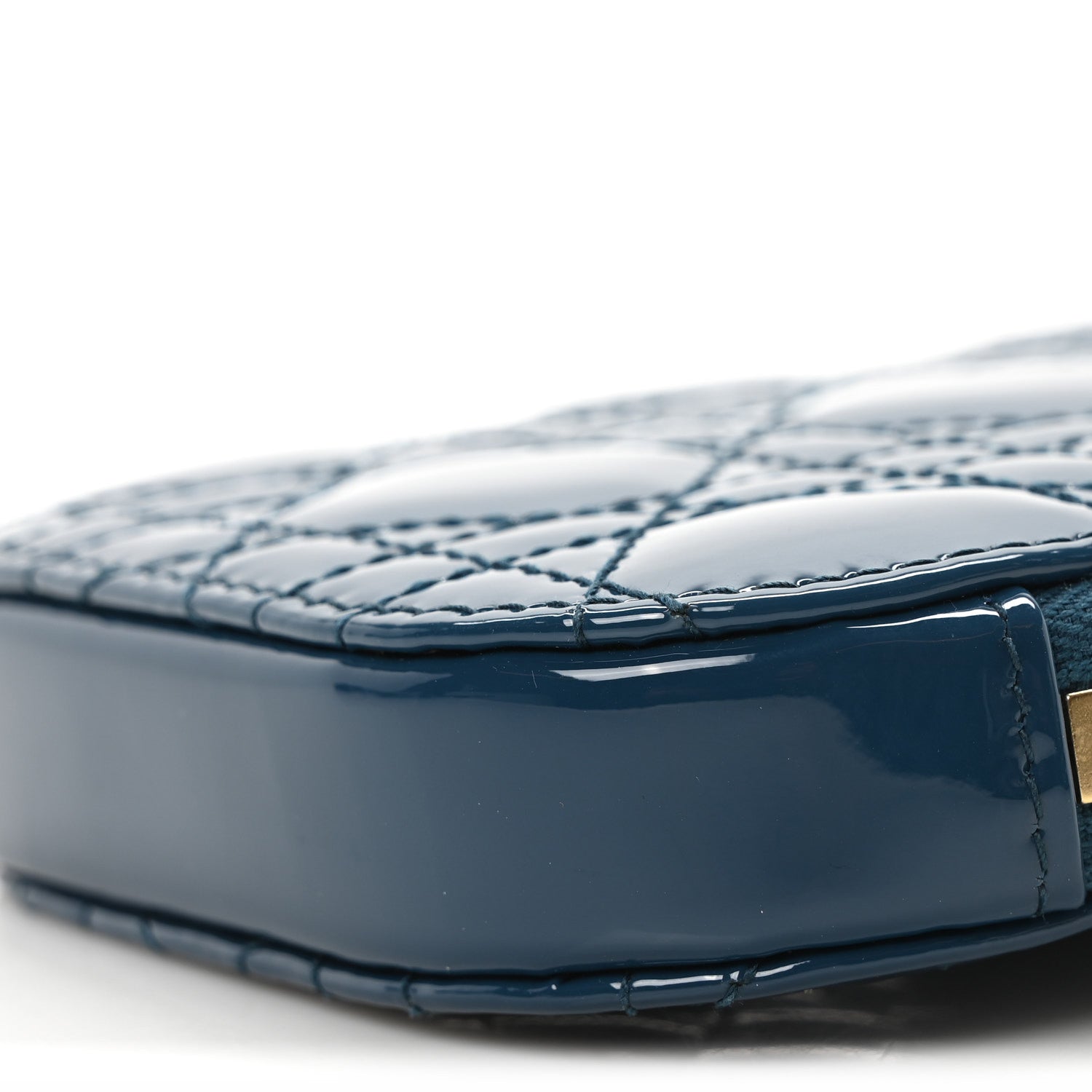 Christian Dior Patent Cannage Lady Dior Phone Holder Dior Blue 9 of 9