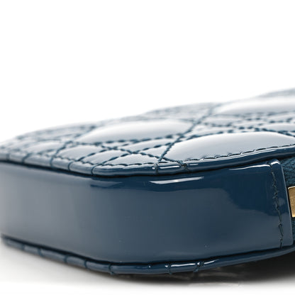 Christian Dior Patent Cannage Lady Dior Phone Holder Dior Blue 9 of 9