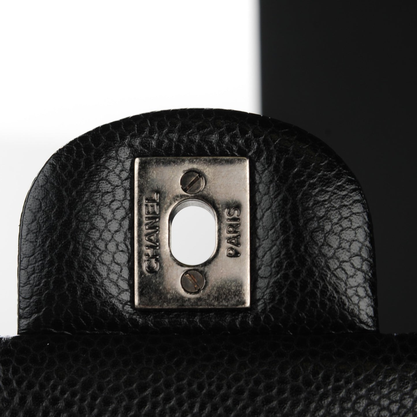 Caviar Quilted Mini Rectangular Flap Black