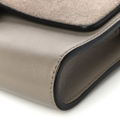 Chloe Suede Calfskin Faye Wallet On Strap Motty Grey 8 of 9