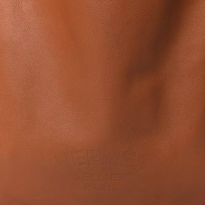 Hermes Cheri Calfskin Bridado Backpack Gold 7 of 9