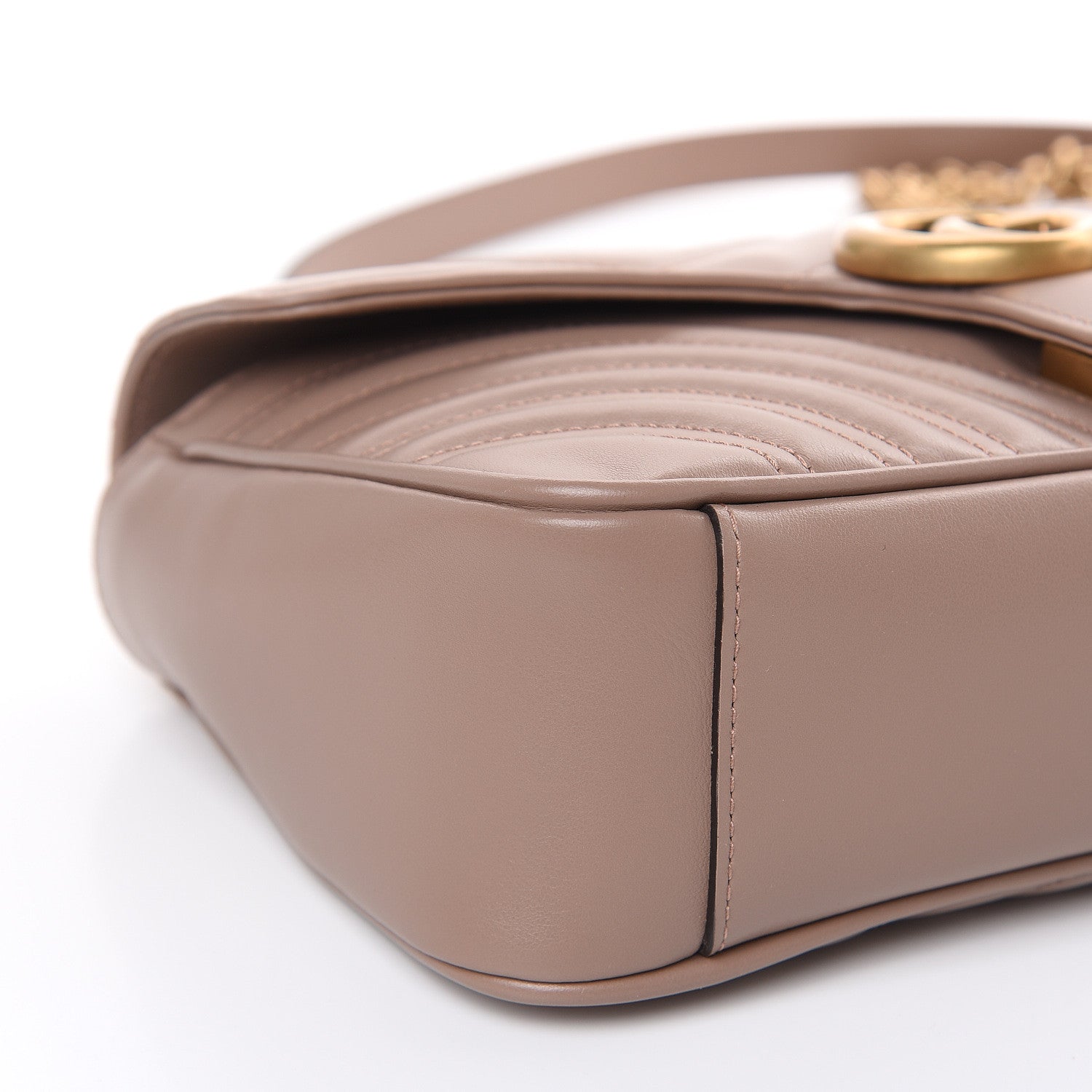 Gucci Calfskin Matelasse Small GG Marmont Shoulder Bag Porcelain Rose 8 of 9