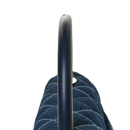 Chanel Denim Quilted Small Coco Handle Flap Blue 13 of 13