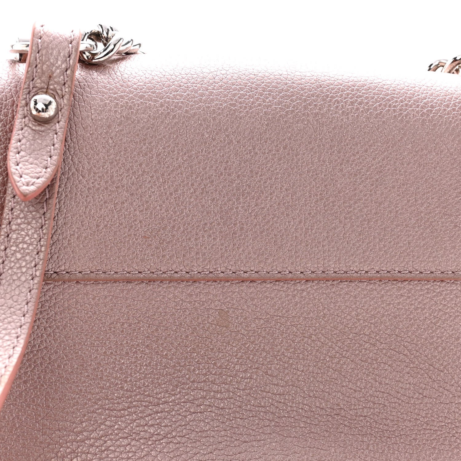 Louis Vuitton Soft Calfskin Eyelet Lockme II Chain Bag BB Rose Gold 10 of 12