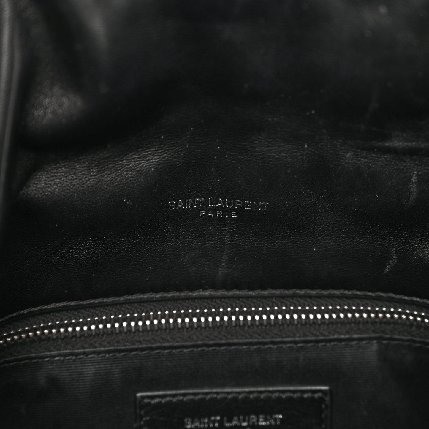Lambskin Quilted Toy Loulou Puffer Monogram Chain Satchel Black
