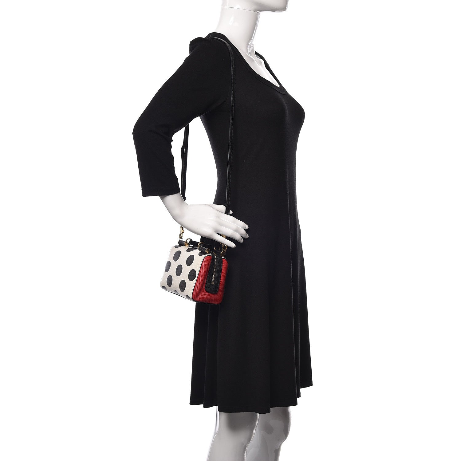 Dolce & Gabbana Dauphine Polka Dot Small Miss Sicily East West Satchel Multicolor 2 of 8
