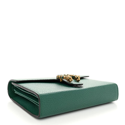 Gucci Calfskin Mini Dionysus Chain Wallet Emerald 4 of 9